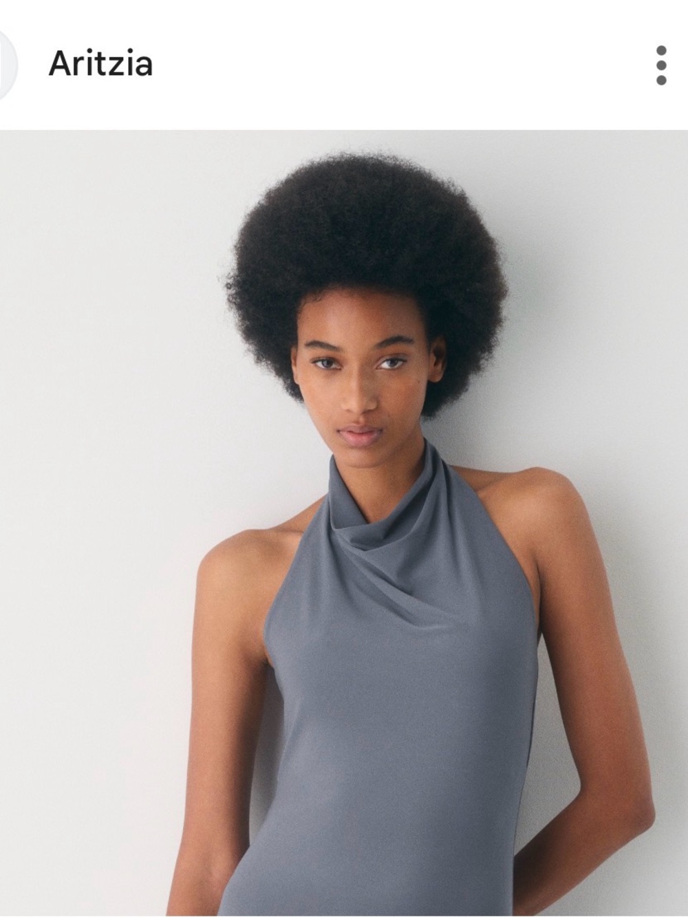 NWT Aritzia Wilfred Tower Halter Vintage Navy XS